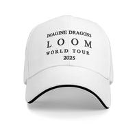 Casquette de Baseball d’été Imagine Dragons Loom Tour 2025 Accessoires pour Hommes Femmes Casquette de Golf Vintage Snapback Cap Adjustable Fit PLeisure Cadeaux de Sport