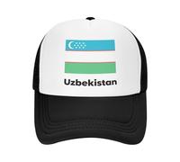Casquette De Baseball De Cheval en Maille Ouzbékistan Drapeau National Bonnet De Sport pour Femmes Ajustable Et Lavable Casquette De Baseball Truckers Ponycaps Coupe du Monde