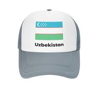 Casquette De Baseball De Cheval en Maille Ouzbékistan Drapeau National Bonnet De Sport pour Femmes Ajustable Et Lavable Casquette De Baseball Truckers Ponycaps Coupe du Monde