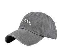 Casquette De Baseball De Couleur Unie Pour Hommes Et Femmes En Denim RéTro Lavé Et DéTruit à L'Ancienne Thermique Homme (Grey, One Size)