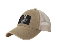 Casquette de baseball de cowboy avec dos en maille, réglable, chapeau de papa vintage, chapelet, casquette de plage pour homme et femme, naturel, XL (taille unique)