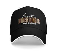 Casquette de Baseball décontractée d’été MLK J’AI Un rêve de Casquettes Kpop Rock Hip hop pour Hommes Adultes de Haute qualité Style Street.