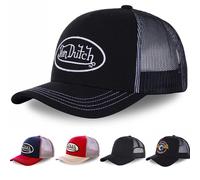 Casquette de baseball décontractée VON, respirante, avec broderie alphabet, protection solaire, maille brodée, style DUTCH Trucker, CYMZ104 6