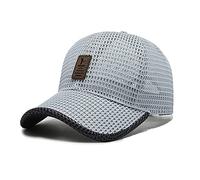 Casquette de baseball d'été en maille pour homme et femme - Chapeau de baseball en maille pour sports de plein air, 1-Gris, Taille unique