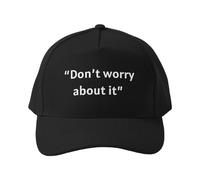 Casquette de Baseball d'été Unisexe en Pur Coton Noir, Ajustable et Respirante, « Ne Vous en Faites Pas ».