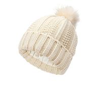 Casquette de baseball d'hiver pour bébé avec moufles douces, chapeau tricoté chaud réglable pour nourrisson, tout-petit, garçons et filles, beige, Taille unique