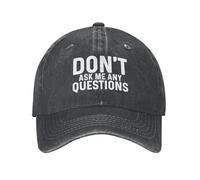 Casquette De Baseball Don't Ask Me Any Questions with Design Bord Plat Casquette Respirante Baseball Cap Classic Casquette Baseball Cap pour Sport Camping Randonnée