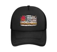 Casquette De Baseball Drapeau Américain Vintage De La 28E Division D'Infanterie De L'Armée Américaine avec Fusils Croisés Bord Plat Casquettes Vintage Trucker Caps Respirante Casquettes De Golf