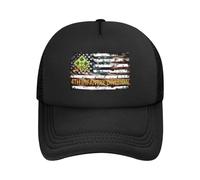 Casquette De Baseball Drapeau Américain Vintage De La 4E Division D'Infanterie De L'Armée Américaine avec Fusils Croisés Baseball Cap Classic Bord Plat Casquettes Réglable Casquettes De Golf