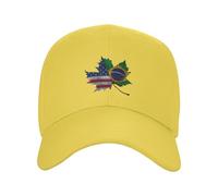 Casquette De Baseball Drapeau Brésilien Et Amérique Bord Plat Casquettes Vintage Baseball Cap Classic Casquettes De Golf pour Running Randonnée Camping