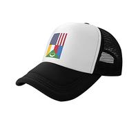 Casquette De Baseball Drapeau De L'Amitié des Comores Et De L'Amérique Casquettes De Golf Respirante Baseball Cap Réglable Trucker Caps pour Running Randonnée Camping