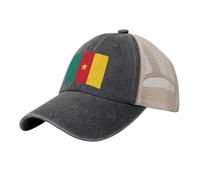 Casquette de Baseball Drapeau du Cameroun Casquettes de Soleil Respirantes et Réglables Casquette Mesh de Baseball Coutumes Ethniques Trucker Cap Snapback Hip-Hop Outdoor Caps