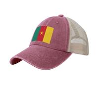 Casquette de Baseball Drapeau du Cameroun Casquettes de Soleil Respirantes et Réglables Casquette Mesh de Baseball Coutumes Ethniques Trucker Cap Snapback Hip-Hop Outdoor Caps