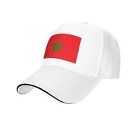 Casquette De Baseball Drapeau du Maroc Print Réglable Sport Casual Pare-Soleil Chapeau Cadeau Sandwich Trucker Cap pour Homme Adulte Sport Course Cyclisme