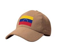 Casquette de baseball drapeau du Venezuela en velours côtelé, même style pour homme et femme, un bon choix pour photographie de voyage, kaki, taille unique