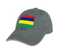 Casquette de Baseball Drapeau pour Homme Coton Chapeau de Soleil Unisexe Drapeau de l'île Maurice Trucker Cap Réglable été Casual Léger Chapeau Gris Casquettes de Sports Hat