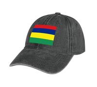 Casquette de Baseball Drapeau pour Homme Coton Chapeau de Soleil Unisexe Drapeau de l'île Maurice Trucker Cap Réglable été Casual Léger Chapeau Noir Casquettes de Sports Hat