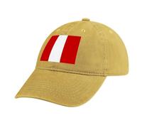 Casquette de Baseball Drapeau Unisexe Réglable Casquette Respirante Légère Anti-Soleil Cap en Jean Jaune Trucker Cap Snapback Hip-Hop Drapeau du Pérou Outdoor Caps
