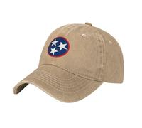 Casquette De Baseball Drapeau Vintage Western du Tennessee Tri Star Casquettes De Golf Réglable Baseball Cap Anti UV Trucker Caps pour Cyclisme Running Randonnée