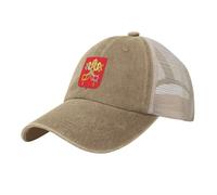 Casquette De Baseball Emblème Cité du Vatican RéGlable, à Bouton-Pression Casquettes De Baseball pour Homme Et Femme Naturel Classique Course à Pied,EntraîNements Casquette De Golf
