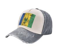 Casquette de Baseball en Coton Délavé, Style Rétro, avec Le Drapeau de Saint-Vincent-et-Les-Grenadines, pour Hommes et Femmes, Idéale pour Les Sports de Plein Air. 3 One Size