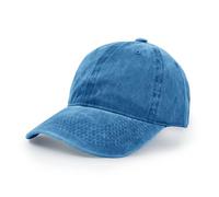 Casquette de Baseball, en Coton Lavé du Sport Réglable Extérieur Casquette à Visière Bleu