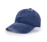 Casquette de Baseball, en Coton Lavé du Sport Réglable Extérieur Casquette à Visière Bleu Noir