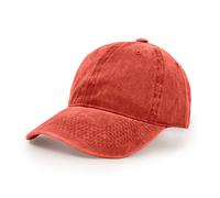 Casquette de Baseball, en Coton Lavé du Sport Réglable Extérieur Casquette à Visière Orange