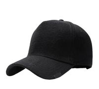 Casquette de Baseball en Feutre Grande Taille, Chapeau Sport for Adultes, Peluche Chaude for l'extérieur, Hiver pour Grosses Têtes(Black,61-65cm)