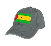 Casquette de Baseball en Jean Gris Femme Homme Casquettes Drapeau de Sao Tomé-et-Principe été Casquette de Sport Anti UV Casquettes pour Golf Running Cyclisme Randonnée
