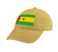 Casquette de Baseball en Jean Jaune Femme Homme Casquettes Drapeau de Sao Tomé-et-Principe été Casquette de Sport Anti UV Casquettes pour Golf Running Cyclisme Randonnée