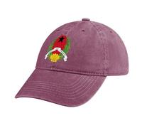 Casquette de Baseball en Jean Unisexe Ajustable Boucle Casquettes Drapeau de la Guinée-Bissau Classique Trucker Cap Hat for Sport Hip Golf Voyages - Rouge Casquette Homme Femme