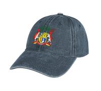 Casquette de Baseball en Jean Unisexe Ajustable Boucle Casquettes Drapeau de l'île Maurice Classique Trucker Cap Hat for Sport Hip Golf Voyages - Bleu Casquette Homme et Femme