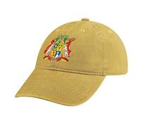 Casquette de Baseball en Jean Unisexe Ajustable Boucle Casquettes Drapeau de l'île Maurice Classique Trucker Cap Hat for Sport Hip Golf Voyages - Jaune Casquette Homme et Femme