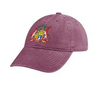 Casquette de Baseball en Jean Unisexe Ajustable Boucle Casquettes Drapeau de l'île Maurice Classique Trucker Cap Hat for Sport Hip Golf Voyages - Rouge Casquette Homme et Femme