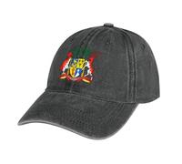 Casquette de Baseball en Jean Unisexe Ajustable Boucle Casquettes Drapeau de l'île Maurice Classique Trucker Cap Hat for Sport Hip Golf Voyages - Noir Casquette Homme et Femme