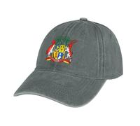 Casquette de Baseball en Jean Unisexe Ajustable Boucle Casquettes Drapeau de l'île Maurice Classique Trucker Cap Hat for Sport Hip Golf Voyages - Gris Casquette Homme et Femme