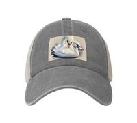 Casquette de baseball en maille de cowboy mignon Little Swan, casquette polo, camionneur, style unisexe, snapback réglable, hommes et femmes, noir, gris, taille unique