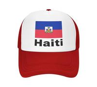 Casquette De Baseball en Maille Haïti Drapeau National Casquette De Baseball Unisexe Réglable Casquette De Vélo pour Hommes Casquettes Bleues Coupe du Monde