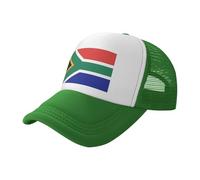 Casquette de baseball en maille noire avec drapeau de l'Afrique du Sud, réglable, adaptée pour les voyages en plein air et au quotidien, vert, taille unique