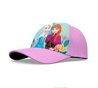 Casquette de baseball en polyester La Reine des Neiges - Violet clair - Respirant - Pour filles - Chapeau pré-incurvé pour sports de plein air - Pour l'été à partir de 3 ans