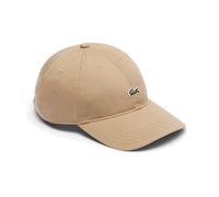 Casquette de baseball en twill de coton classique Lacoste, beige, taille réglable avec logo crocodile brodé