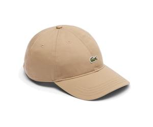 Casquette de baseball en twill de coton classique Lacoste, beige, taille réglable avec logo crocodile brodé