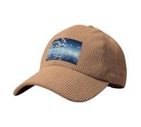 Casquette de baseball en velours côtelé bleu ciel et nuages blancs, même style pour homme et femme, un bon choix pour la photographie de voyage
