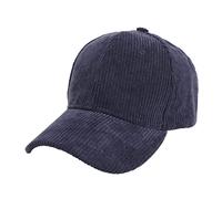 Casquette de baseball en velours côtelé pour homme et femme, bleu marine, Taille unique