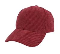 Casquette de baseball en velours côtelé pour homme et femme, bordeaux, Taille unique