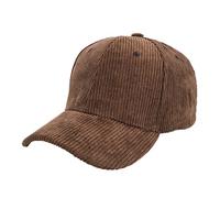 Casquette de baseball en velours côtelé pour homme et femme, café, Taille unique