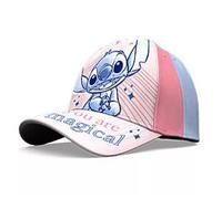 Casquette de baseball enfant Disney Lilo et Stitch - Rose et bleu - Coton - Décontractée 54 cm