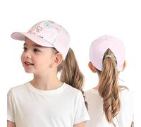 Casquette de Baseball Enfant pour Enfant 3-8 Ans, Unisexe Casquette Été UPF50+ avec Queue de Cheval, Réglable, Casquette de Tennis pour Fille et Garçon, Légère et Respirante für Tennis/Golf/Running