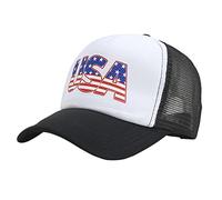 Casquette de baseball européenne et américaine imprimée avec languette, drapeau américain, chapeau de baseball pliable pour femme, Wh1., Taille unique
